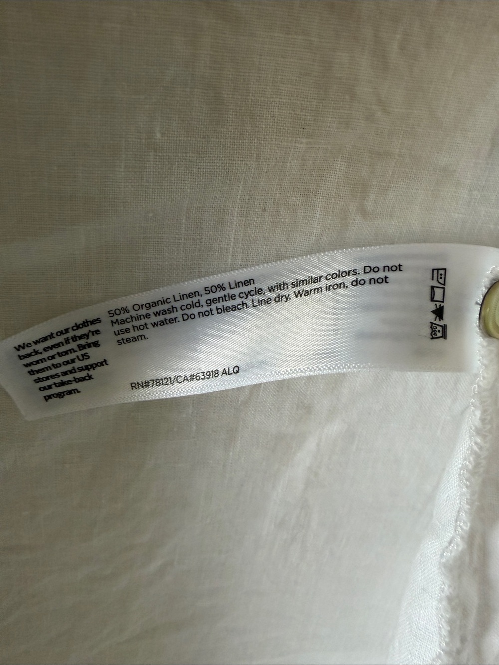 Eileen Fisher Handkerchief Linen Short-Sleeve Long Shirt White Extra Small XS - Picture 7 of 9